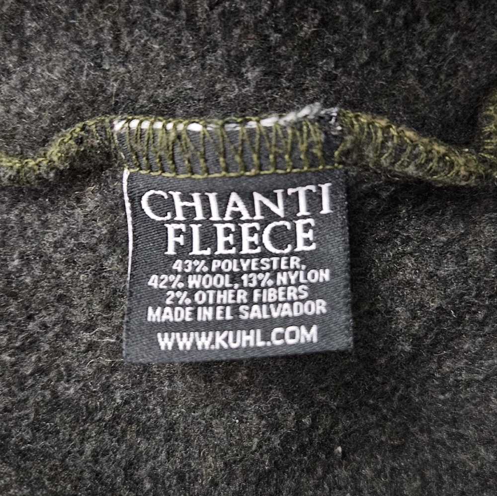 KUHL Chianti Fleece Lined Wool Blend Green Womens Half Zip Pullover Jacket - Picture 6 of 7